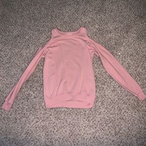 Shoulder-less Light Pink Long Sleeve